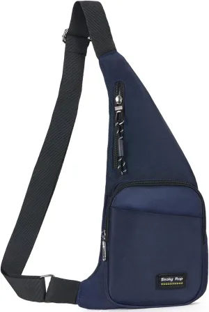 Seoky Rop Sling Bag for Men Women Slim Personal Purse Pocket Small Anti-Thief Crossbody Chest Bag for Travel Hiking Blue