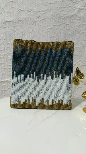 Shahi Clutches - Handcrafted Golden Twilight Tote Bag for Women, Pakistani Handmade Product