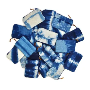 Shibori Indigo Linen Coin Purse