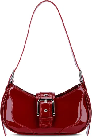 Shoulder Bags Y2k Purse for Women, Top Handle Purses Buckle Punk Hobo Clutch Crossbody Bag Trendy Leather Handbag