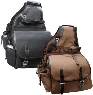 Showman 600 Denier Deluxe Insulated Nylon Saddle Bag (Black)