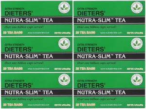 SIX BOXES of Triple Leaves Nutra-slim Tea 20 Tea Bags