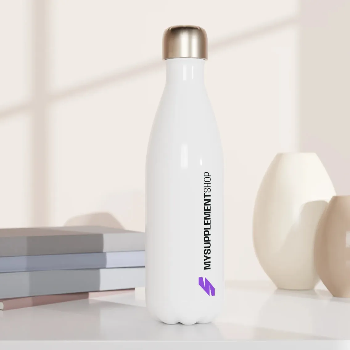 Sleek 500ml (17oz) Stainless Steel MYSUPPLEMENTSHOP Water Bottle – Insulated Double-Wall Flask