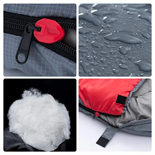Sleeping Bag with Pillow - 4 Season Backpacking Sleeping Bag