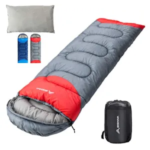 Sleeping Bag with Pillow - 4 Season Backpacking Sleeping Bag