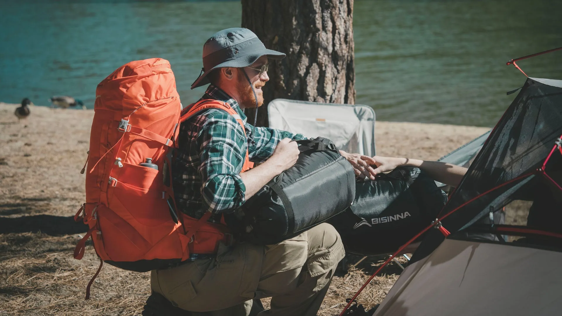 Sleeping Bag with Pillow - 4 Season Backpacking Sleeping Bag