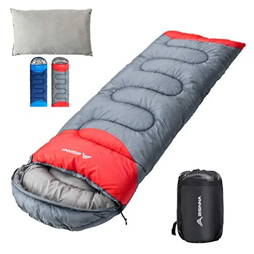 Sleeping Bag with Pillow - 4 Season Backpacking Sleeping Bag