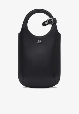 Slim Holy Top Handle Bag in Smooth Leather