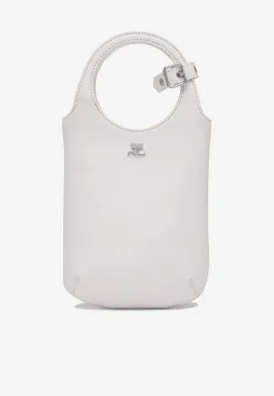 Slim Holy Top Handle Bag in Smooth Leather