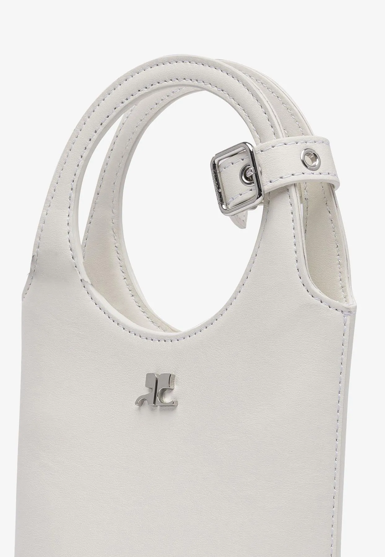 Slim Holy Top Handle Bag in Smooth Leather