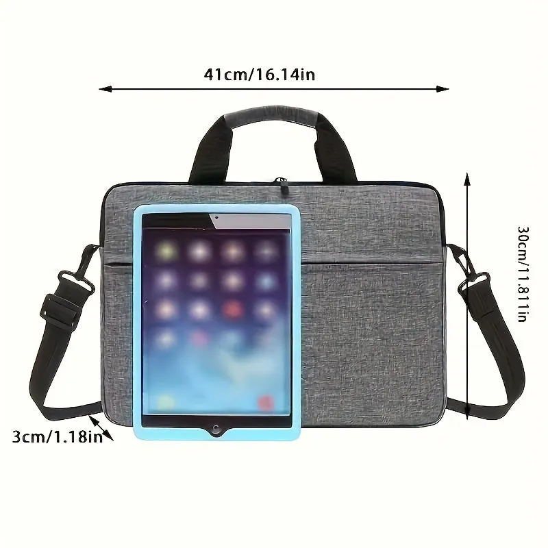 Slim Laptop Shoulder Bag for Women with Strap