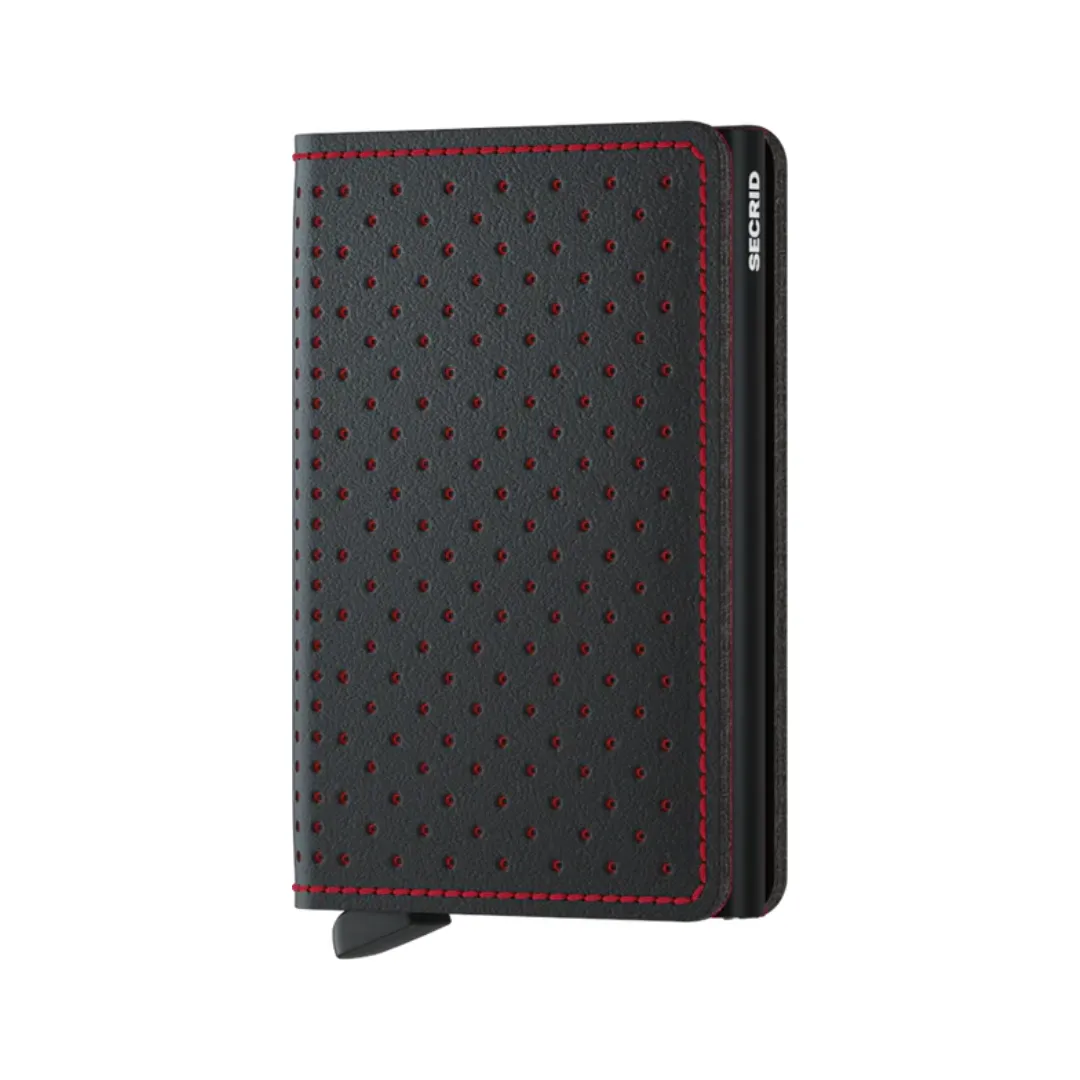 Slimwallet Perforated Black-Red, by Secrids