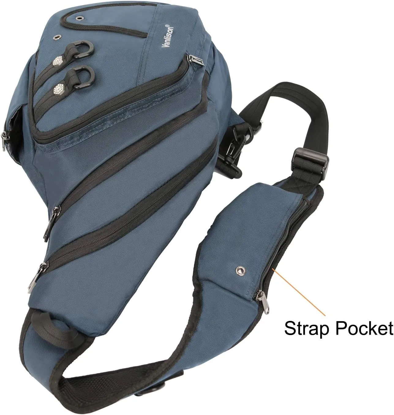 Sling Bag Sling Backpack Shoulder Bag Crossbody Bag Men Chest Bag Man Purse Side Bag Blue