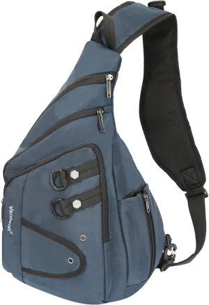 Sling Bag Sling Backpack Shoulder Bag Crossbody Bag Men Chest Bag Man Purse Side Bag Blue