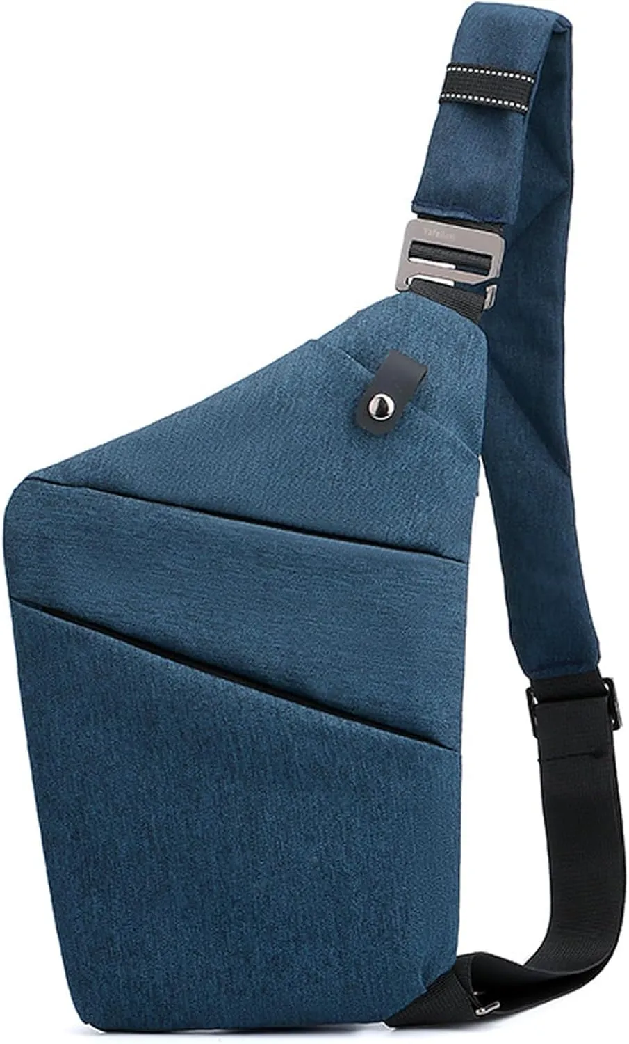 Sling Crossbody Bags Anti-thief Slim Personal Flex Bag Safe Purse Bags for Women Men Waterproof (Navy Blue, Right)