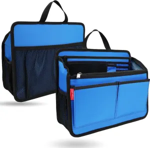 Small Organizer Insert for Work Business Casual Briefcase, Shoulder Bag and Tote Bag (S,Blue)