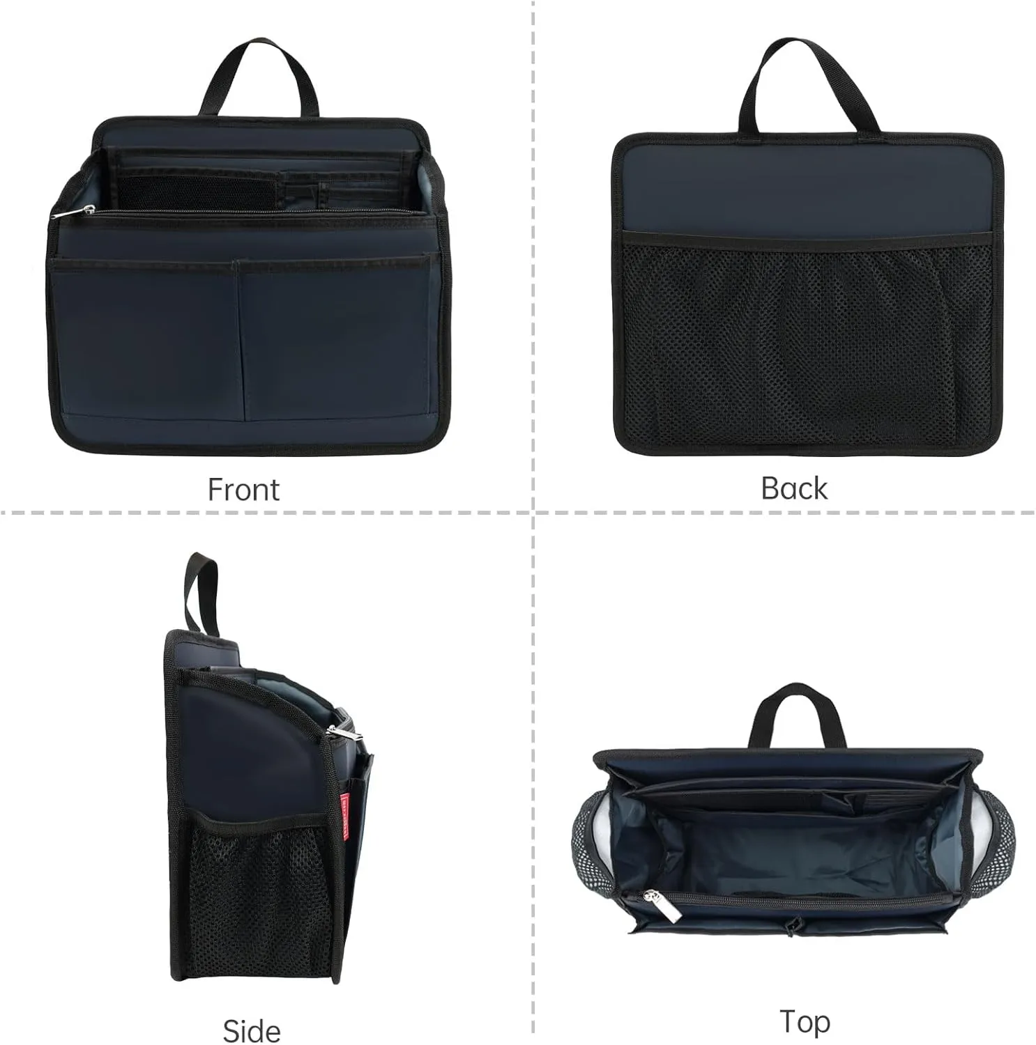 Small Organizer Insert for Work Business Casual Briefcase, Shoulder Bag and Tote Bag (S,Navy)