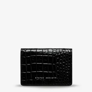 Status Anxiety Easy Does It - Black Croc Emboss