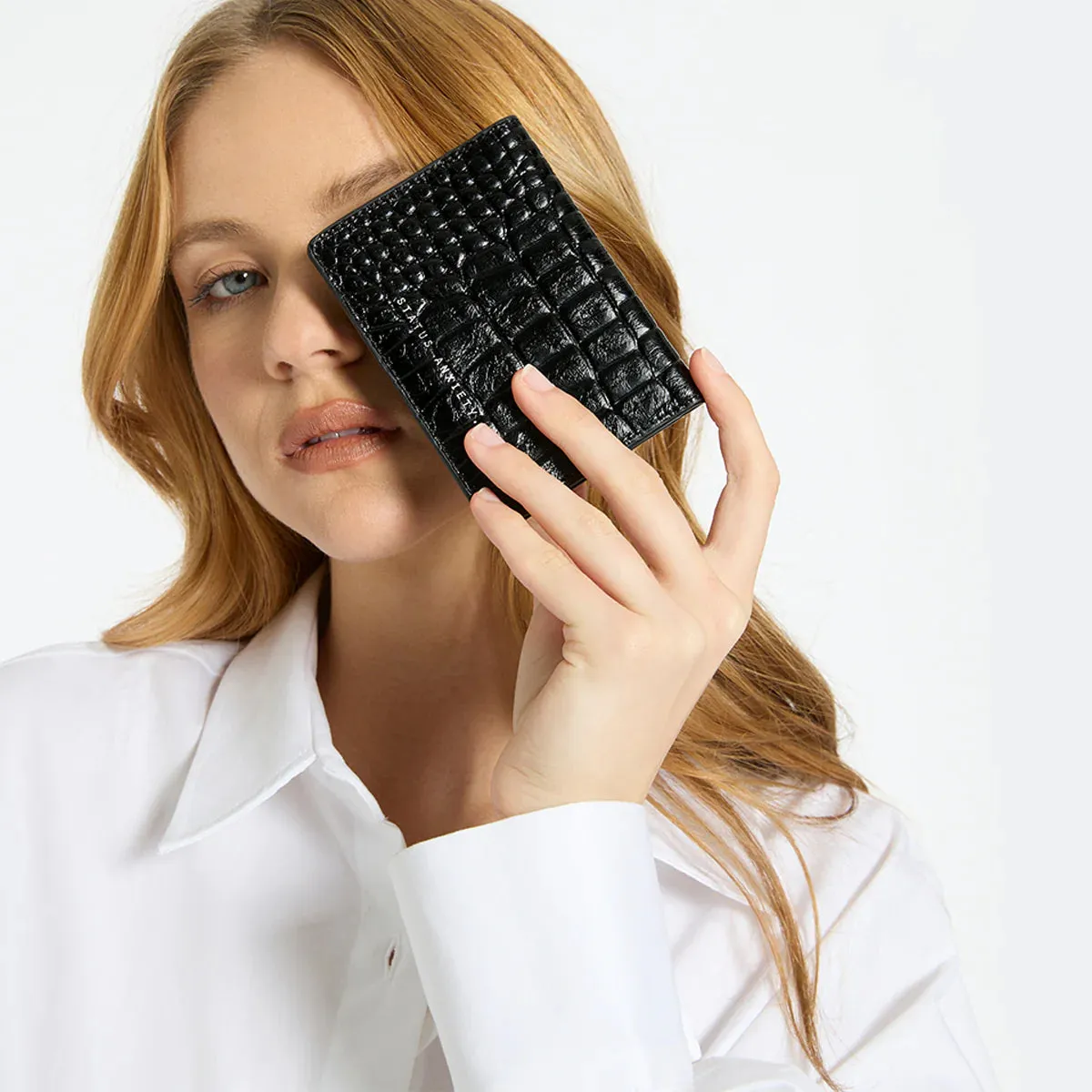 Status Anxiety Easy Does It - Black Croc Emboss