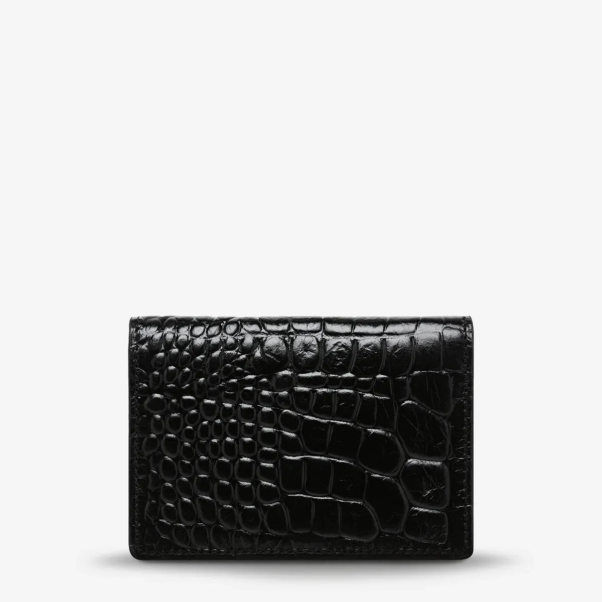 Status Anxiety Easy Does It - Black Croc Emboss