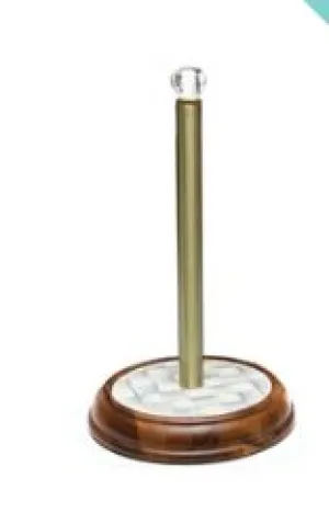 Sterling Check Wood Paper Towel Holder