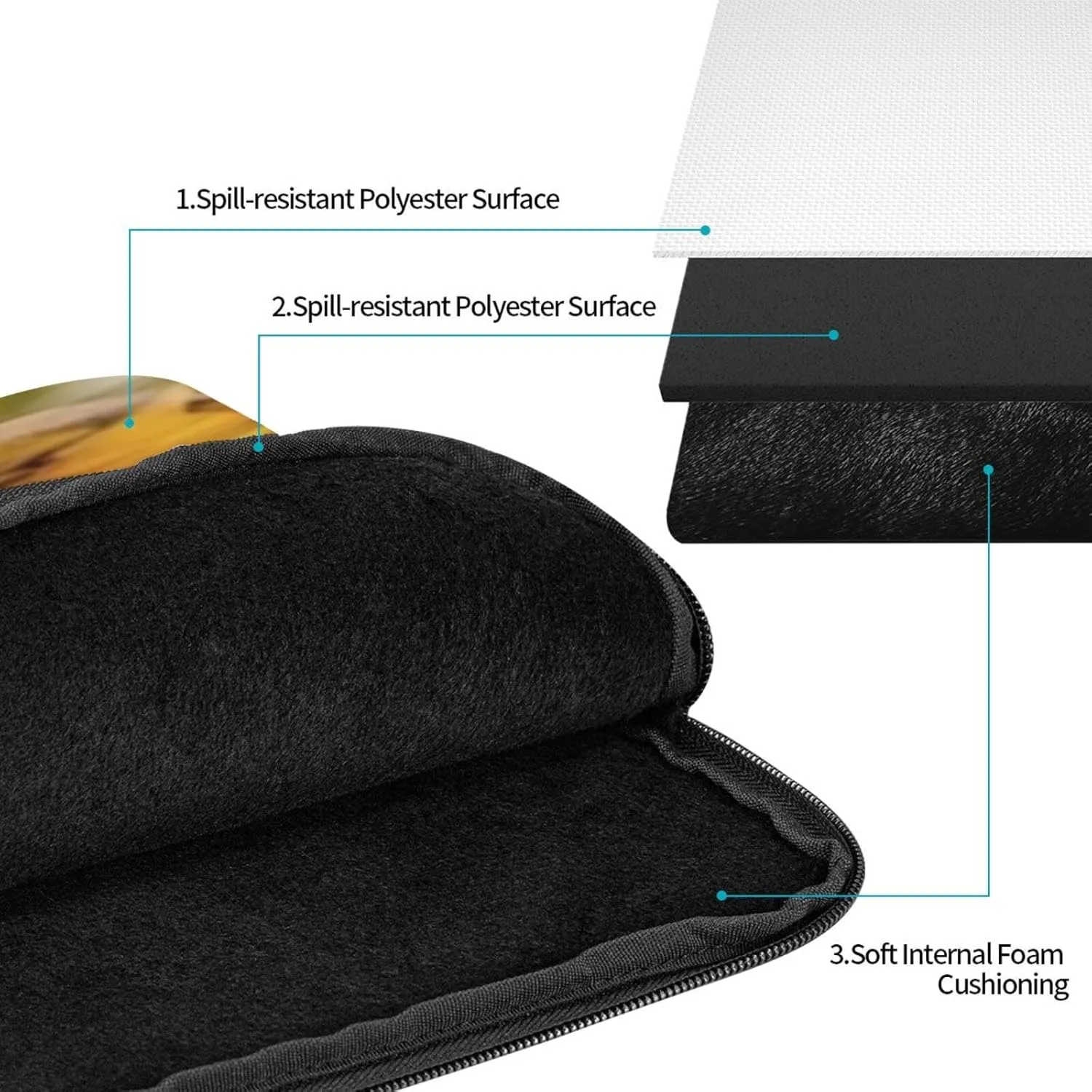 Stones and Spa Oil on The Wood Near a Pond Laptop Case 12 inch Portable Computer Sleeve Shockproof Fashion Laptop Bag for Women Men Briefcase