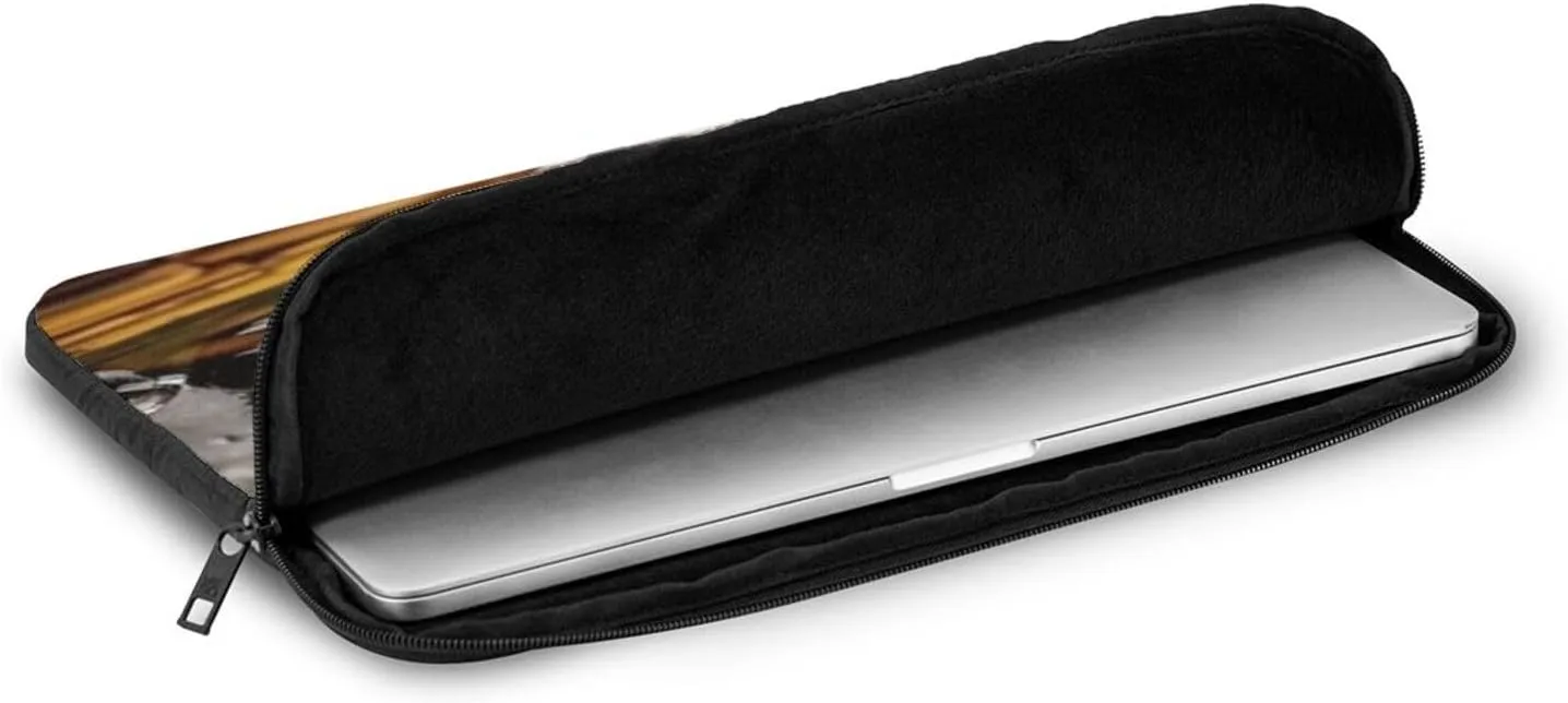 Stones and Spa Oil on The Wood Near a Pond Laptop Case 12 inch Portable Computer Sleeve Shockproof Fashion Laptop Bag for Women Men Briefcase