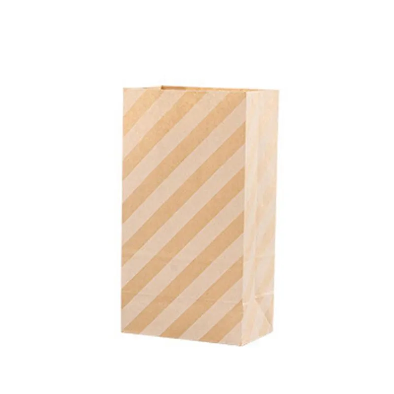 Striped Paper Bags 100PCS 2Sizes 6Colours