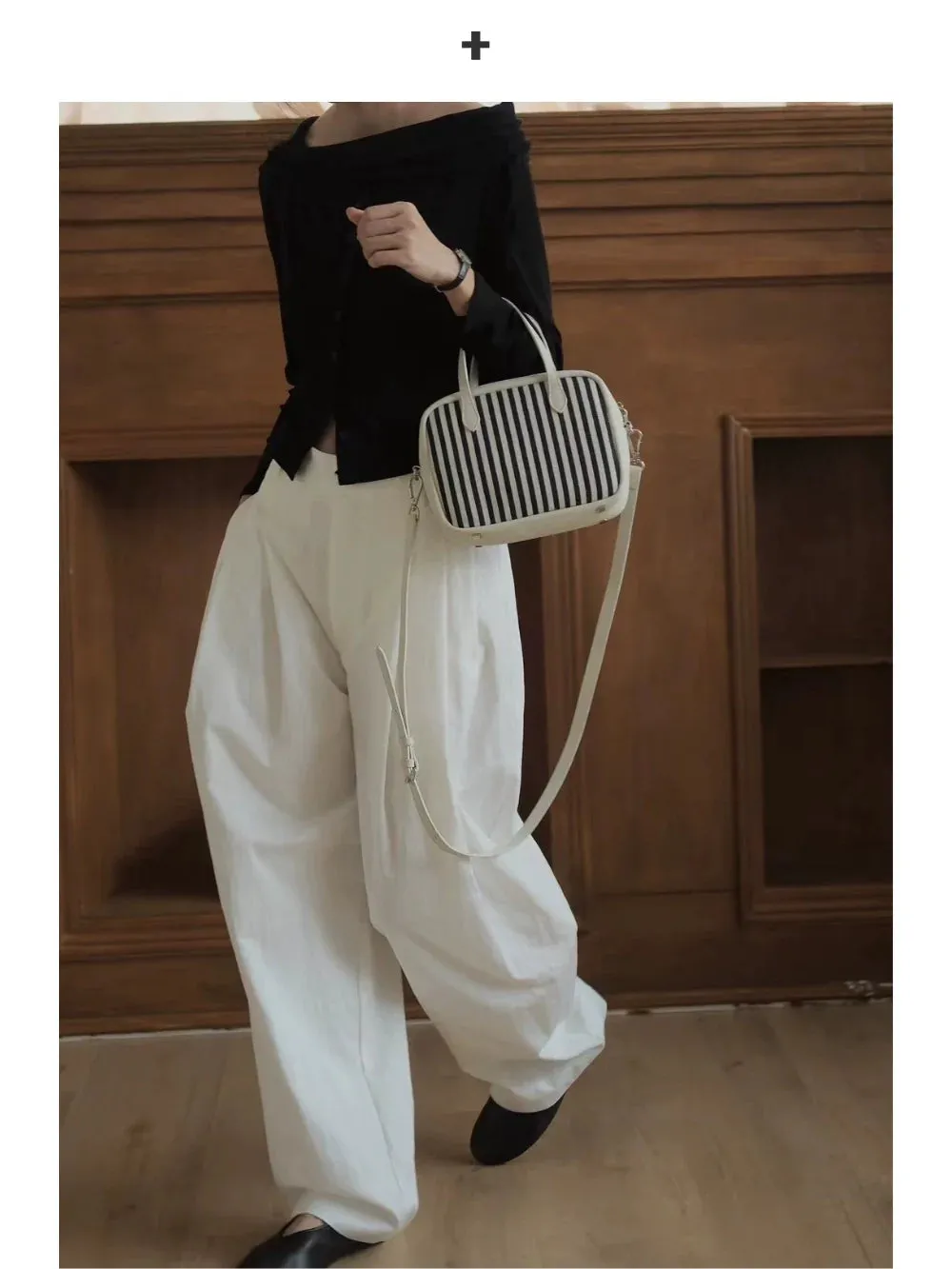 Striped Rectangular Handbag