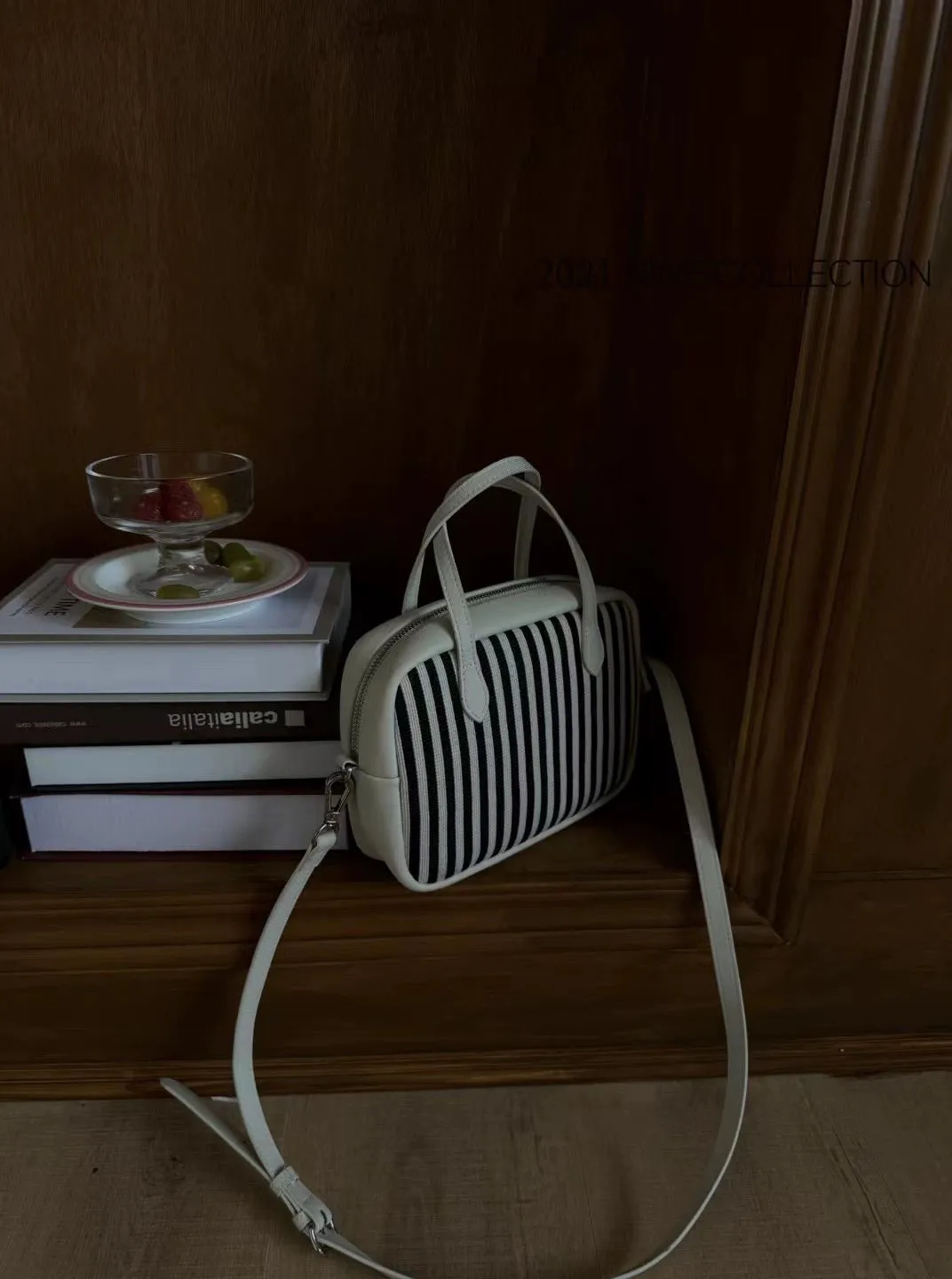 Striped Rectangular Handbag
