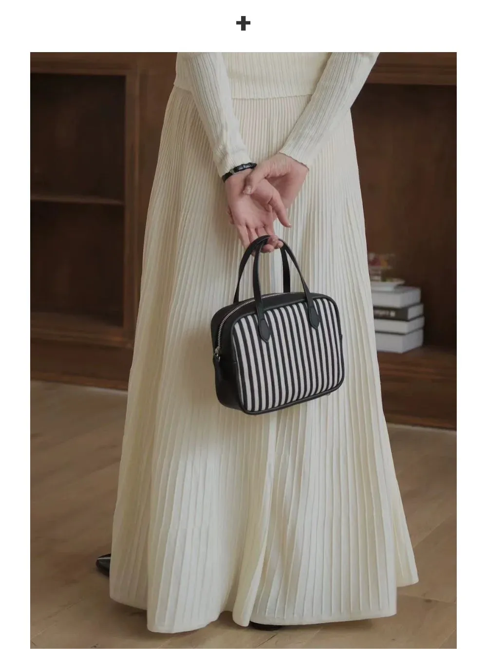 Striped Rectangular Handbag