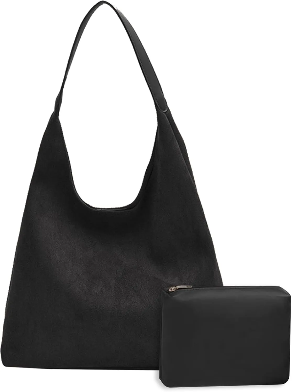 Suede Hobo Bags for Women Slouchy Shoulder Bags Trendy Tote Handbags Everyday Purses