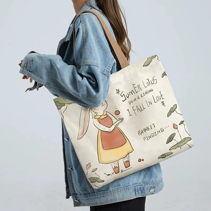 Summer Work Work Clothing Satchel Students Zip Canvas Bag