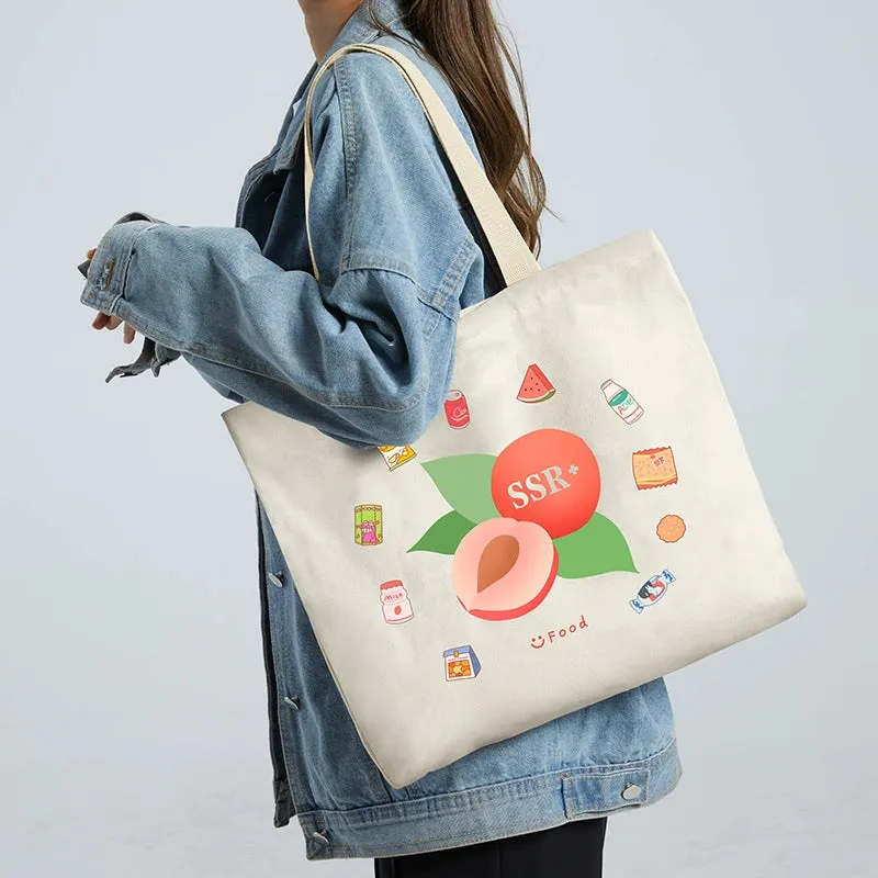 Summer Work Work Clothing Satchel Students Zip Canvas Bag