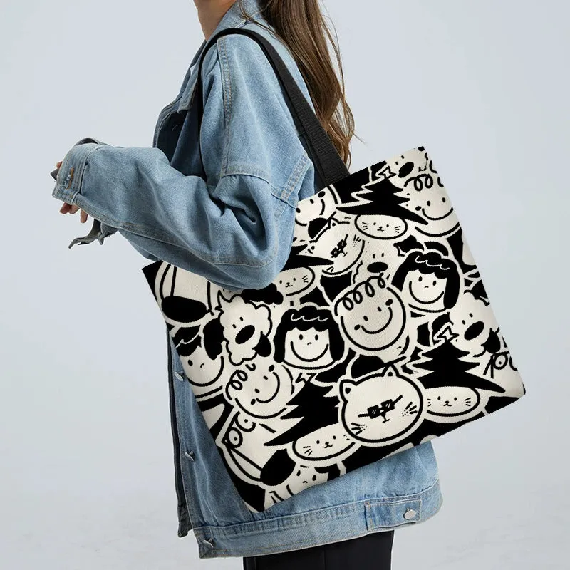 Summer Work Work Clothing Satchel Students Zip Canvas Bag