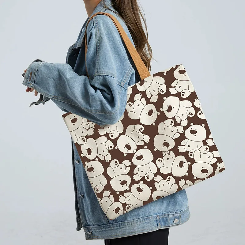 Summer Work Work Clothing Satchel Students Zip Canvas Bag