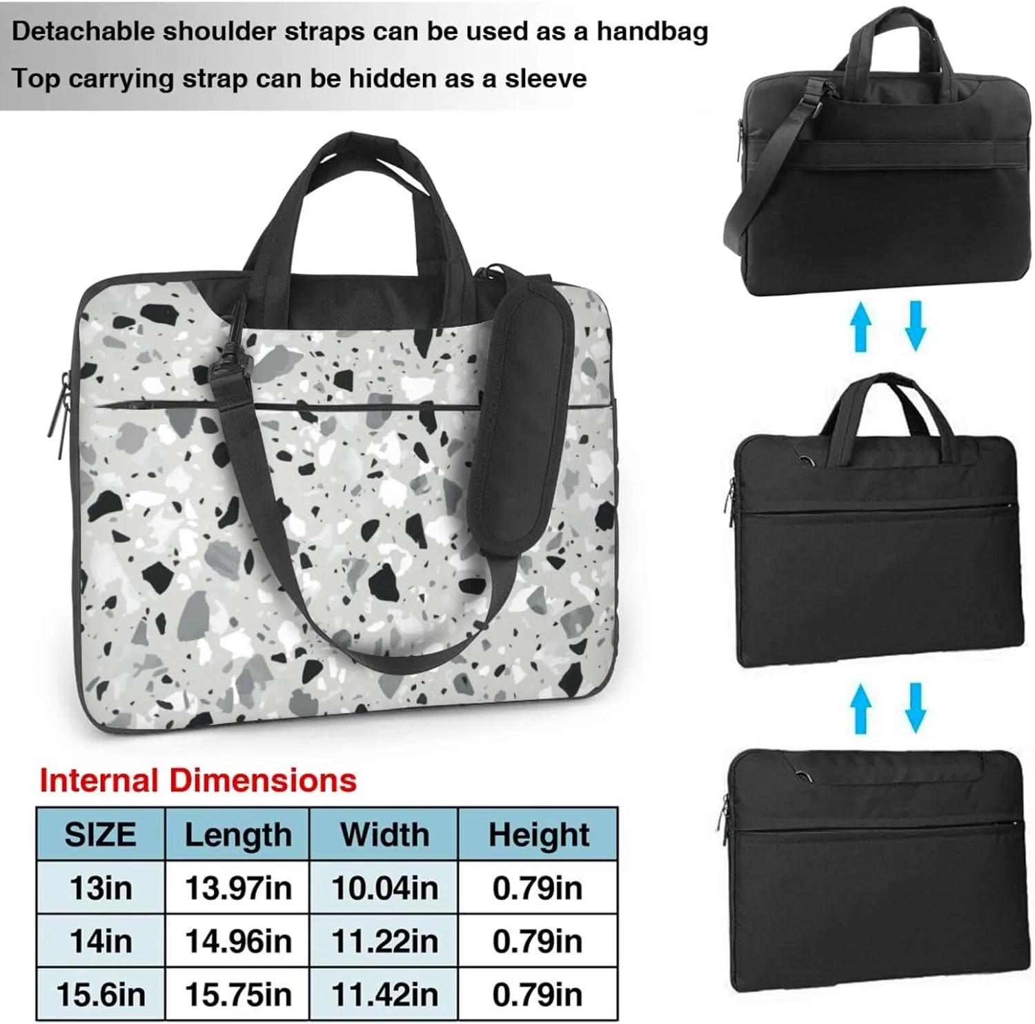 Sun And Palm Trees Laptop Bag Classic Slim Briefcase Messenger Bag, Spacious, Ergonomic