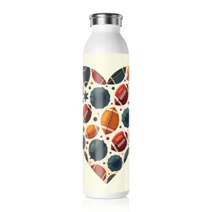 Super Football Slim Water Bottle for Game Day Hydration