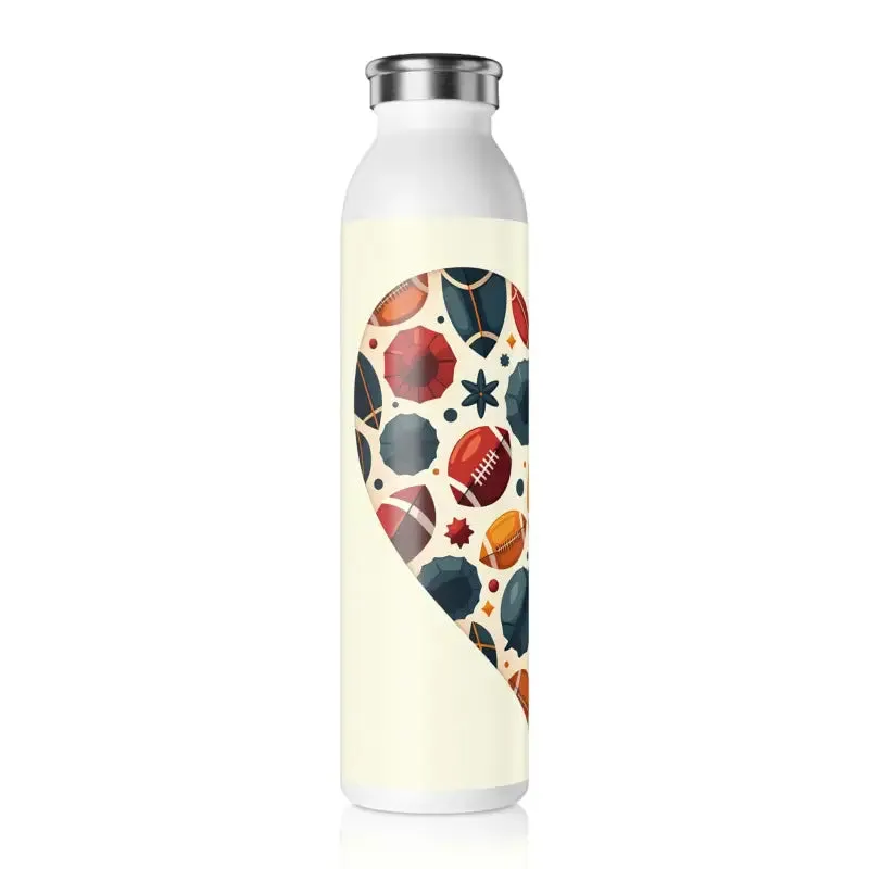 Super Football Slim Water Bottle for Game Day Hydration