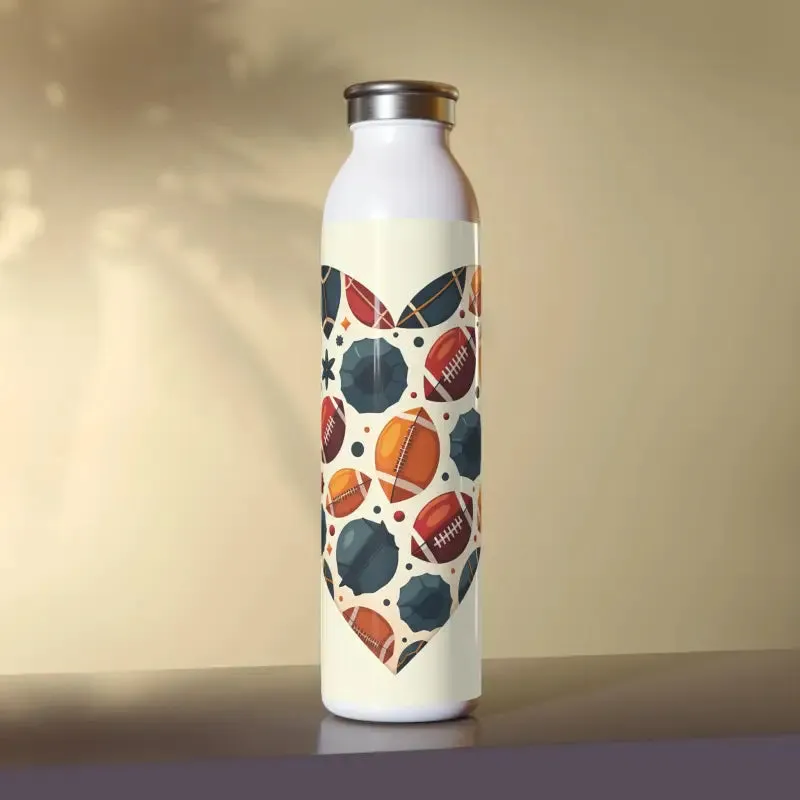 Super Football Slim Water Bottle for Game Day Hydration