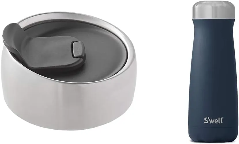 S'well Stainless Steel Traveler - 20 Fl Oz and Stainless Steel Commuter Lid