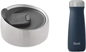 S'well Stainless Steel Traveler - 20 Fl Oz and Stainless Steel Commuter Lid