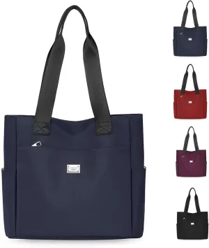 Symmetryup Shoulder Bag, Large Capacity Water Repellent Multi Pocket Nylon Shoulder Bag, Waterproof Crossbody Handbags