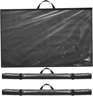 Tanlade 3 Pcs Blueprint Holder Foldable Waterproof Plans Shield Waterproof Map Case Construction Plan Holder Art Portfolio Bag Fits Size 22 x 34 for Document Blueprint Map Poster Painting