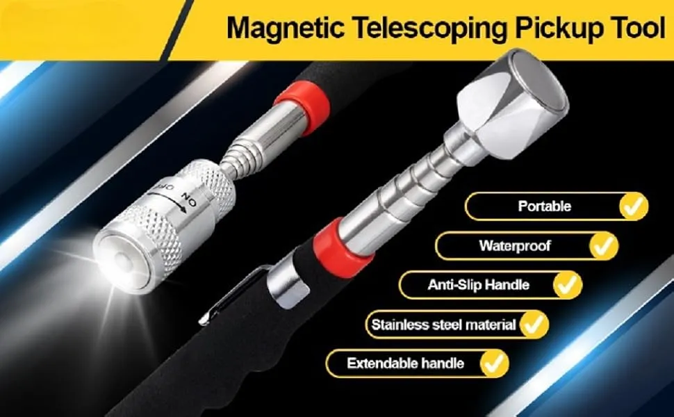 Telescopic Magnetic LED Pick Up Tool