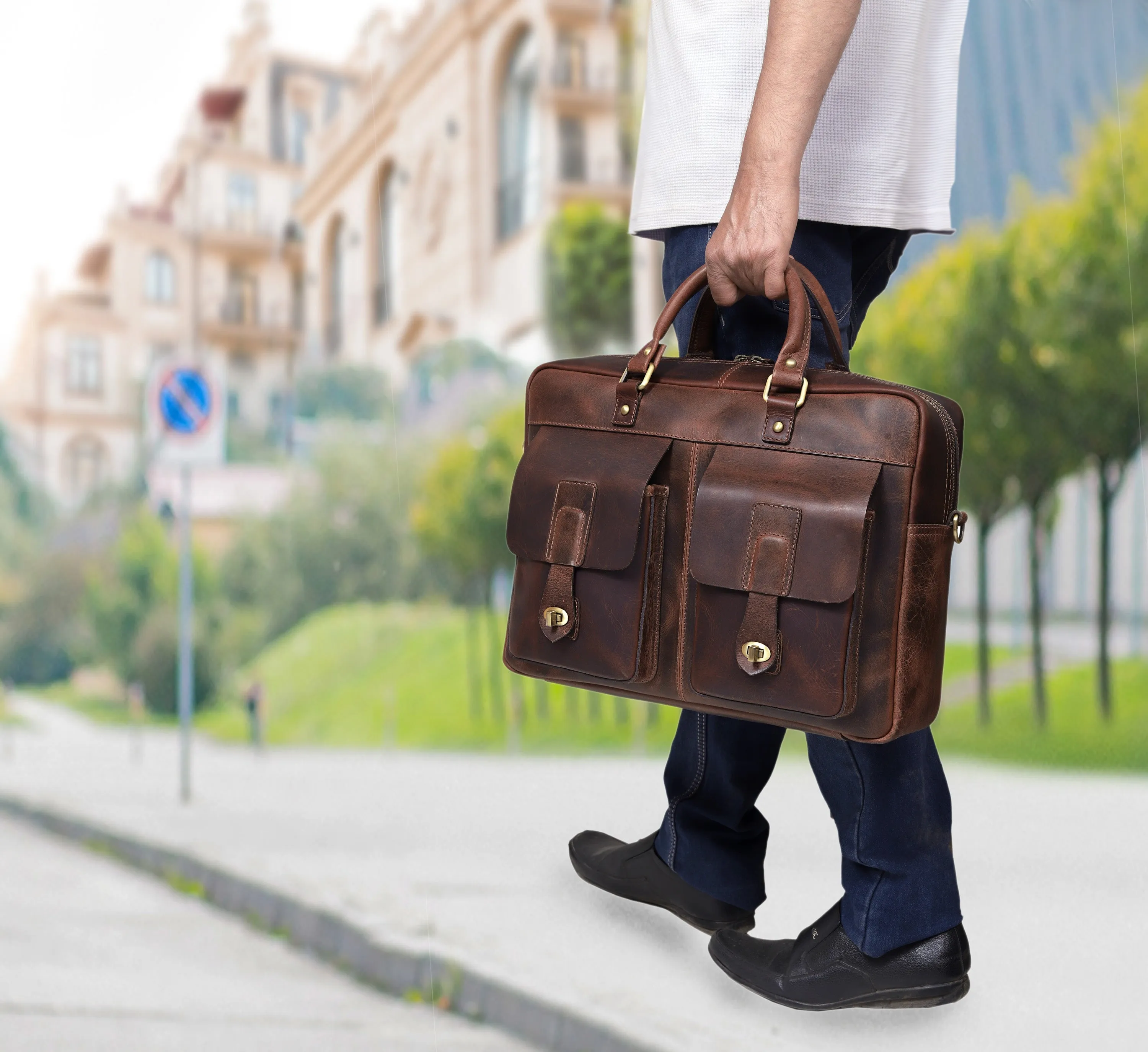 The Indiana Leather Briefcase