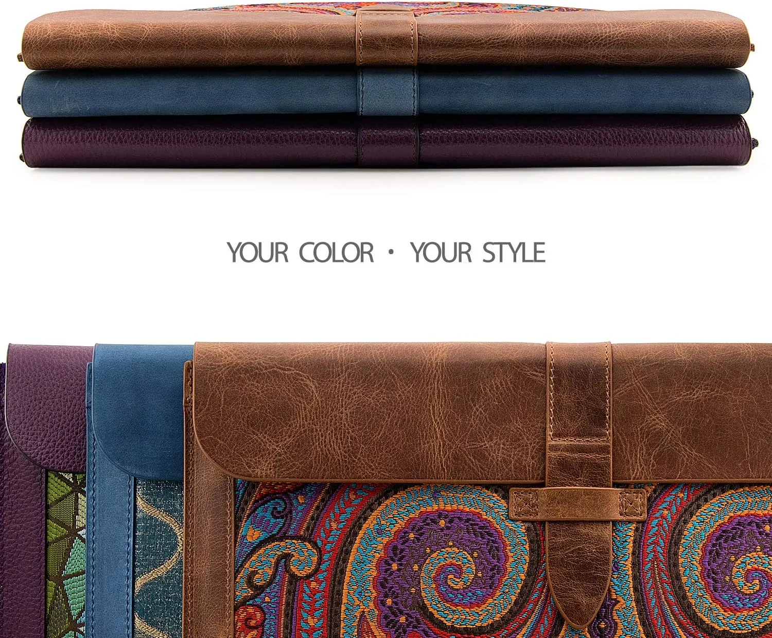 Top Grain Leather Macbook Bag Laptop Sleeve for MacBook Pro and MacBook Air Case 14 Inch - 13 Inch (M4, M3, M2, M2, M1, Pro, Max) 13.3 Inch, iPad Pro 12.9 Inch - 2020 to 2024 Models
