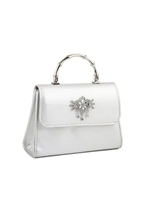 Top Handle Hand Bags B21591-Silver