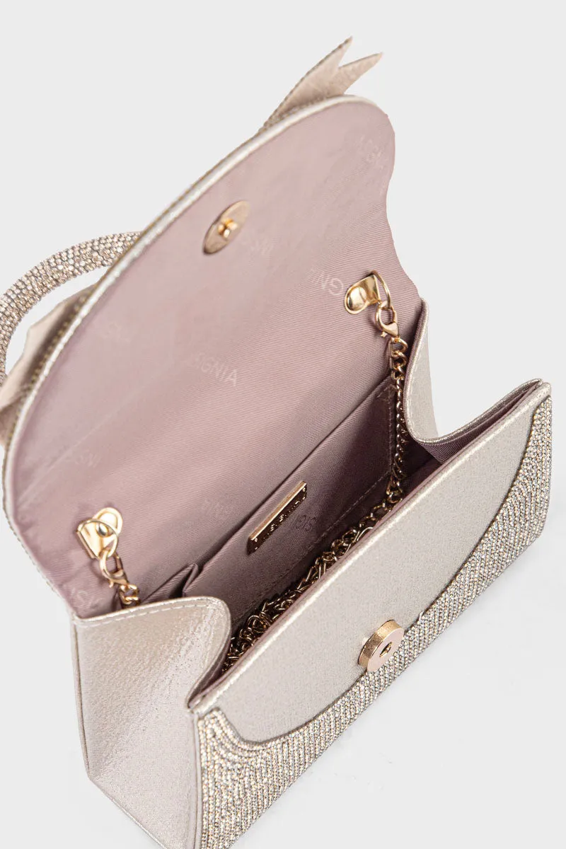 Top Handle Hand Bags BH0038-Golden