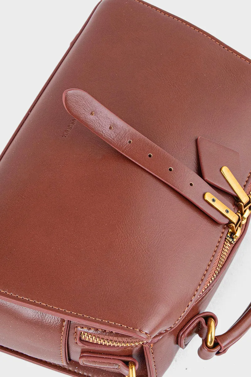 Top Handle Hand Bags BH0088-Brown